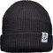 Unisex Organic Cotton Beanie : Anker (Patch) - Mütze Herren Winter - Bio Baumwolle Strickmütze Damen (schwarz)