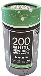 Festive Productions Battery Operated Dewdrop Timer Lights - 200 White