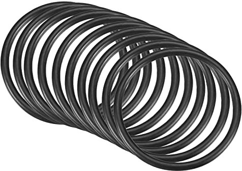 QUARKZMAN 10 Stücke Nitrilring Gummiringe Unterlegscheibe 58mm x 50mm x 4mm für Wasserhahn Klempner Reparatur Dichtung Verbindung, Schwarz