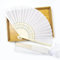 KRUI 20/50/100Pcs Imprinted Personalized Silk Fan - Side Print,Silk Wedding Fans,Promotional Fans,Custom Wedding Gift,Hand Fan Party Favor (white,Bespoke)