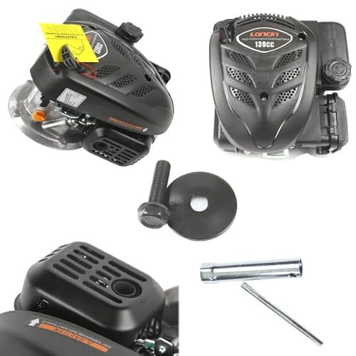 Motore a Scoppio 4 Tempi 139cc 6cv | a Benzina | 7 NM 2500 Giri/min | Albero Verticale Ø22,2X 80 mm | per Tosaerba Rasaerba Tagliaerba