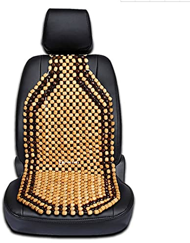 Holzperlen-Auto-Autositzbezug, natürliches Holz, kühl, erfrischend, Rückenmassage, Komfort-Kissenmatte für Auto, LKW, verhindert, DASS der Rücken beim Fahren schwitzt, 1 Stück