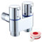 SOLTANA Vanne équerre double pour WC en acier inoxydable, robinet WC, clé d'équerre double, robinet double sortie, robinet double lave-linge, vanne de dérivation 3 voies (clé équerre double-1)