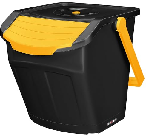 KOTARBAU® Mülltrennsystem Mülleimer Küche 1 Fach Abfalleimer Deckel Plastik Küchenabfalleimer Küchenmülleimer Recycling System Trennsystem Müllsystem Dustbin Mülltrennung Eimer Mülltrennsysteme