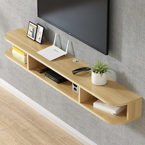 TV Schrank Hängend - TV Lowboard Hängend - Wandmontage TV-Schrank, Hängender TV-Schrank, Schwebendes, Verstecktes Kabel-Wandregal, TV-Schrank, Weiße TV-Box-Regale, DVD-Player-TV-Box ( Color : A , Size
