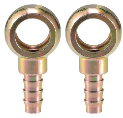 A ABSOPRO Universaler Banjo-Bolzen 16 mm ID 10 mm OD Banjo-Bolzen Schlauchstutzen-Adapter Ersatz für Motorrad Auto Metall Bronze Farbe (Set aus 2 Stück)