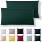 Alreya Kissenbezug 40 x 70 cm (2er Set) - Waldgrün - 100% Jersey Baumwolle - Kissenhülle für Kissen 40x70 cm, Jersey Kopfkissenbezüge, Superweicher Kissenbezüge 40x70 mit Reißverschluss