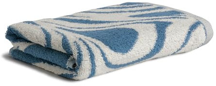 Möve Bohemian Dreams Marble Handtuch 50 x 100 cm aus 100% Baumwolle, Nature/Steel Blue