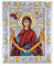 VATOPEDI MONASTERY Heiliger Gürtel der Gottesmutter - Gefertigte Ikone auf Leinwand vom Berg Athos (19 x 15 cm)