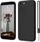 ElestBela iPhone SE 2022 Hülle, iPhone SE 2020 Hülle, iPhone 7/8 Hülle, Hanyhülle iPhone 7/8 Case Dünn Slim Soft Case, Kratzfeste Rundumschutz Schutzhülle Hülle für iPhone SE 2/7/8 Schwarz