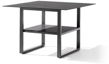 möbelando Gartentisch >Lounge< in Beton dunkel, eisengrau - 105x67x105 (BxHxT)