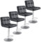 DUMOS barhocker 4er Set, moderner Stil barstuhl höhenverstellbar 60-80 cm, Metallbeine bar hocker, hocker küche, hoch barhocker mit lehne, geeignet für Bar, Küche und Wohnzimmer bar Stool (Schwarz)