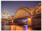 DCIDBEI Diamond Painting Runde Steine Brücke 50x40cm Diamond Painting Kölner Skyline Diamant Painting Bilder Kölner Dom Diamant Painting Bilder Brücken Landschaft Erwachsene