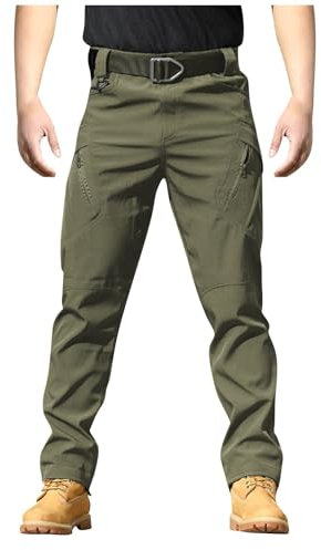 HSUAYEUD Zip Off Trekkinghose,Kampfhose Herren Taktische Hose mit Knieschützern für Jagdschießen Militär Outdoor Cargohose