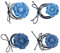 SUPERFINDINGS 2 Colore Nero Collana con Lacci Camelia Fiore Rosa Girocollo Versatile con Lacci per Donna Matrimoni Feste Uscite Vestito Y2K Filato Floreale Velluto Girocollo Accessori