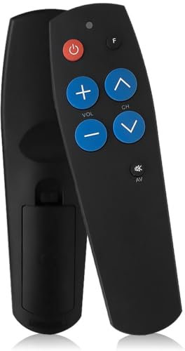 Vmxlso Senioren Fernbedienung TV, Senioren Fernbedienung mit Großen Tasten, Einfach zu Bedienen Fernbedienung Senioren, Universal Fernbedienung, Senioren Fernbedienung für TV, Kabel Ir Geräte Senioren