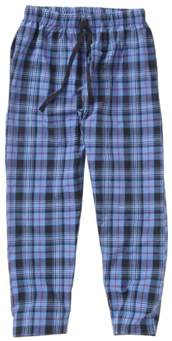 Bedlam Older Boys Checked Long Pyjama Trousers Lounge Pants UK Seller - Denim - 10 Years