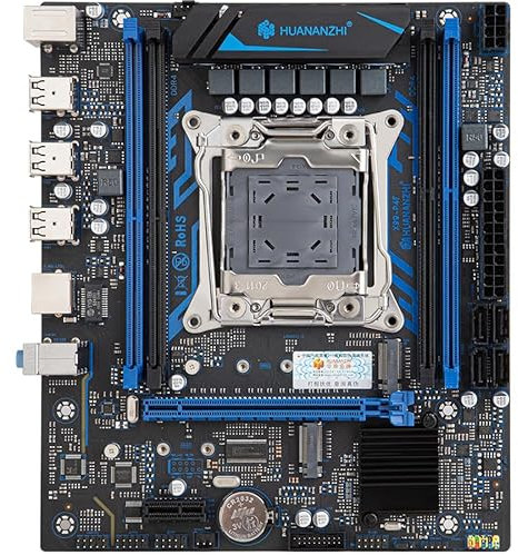 HUANANZHI X99-P4F LGA2011-3 Motherboard – 4 DDR4 Max 128GB, M.2 NVME, PCIe 3.0, SATA 3Gbps, Mini ATX Gaming Motherboard for PC & Computer Motherboards