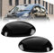 GEARMONSTER 1 Paar Auto Spiegelkappen, Rückspiegelgehäuse, Abdeckungen Seitenspiegel, Tür Spiegelkappen für Toyota Aygo Citroen C1 Peugeot 107 2005-2014 Links und Rechts, Glänzend Schwarz