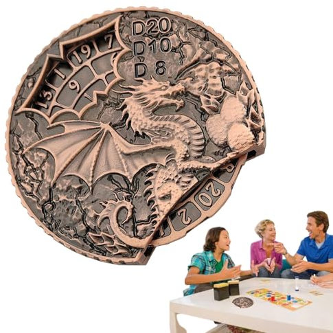 Spinner per dadi in metallo, dadi spinner - Dadi Fidget con design a forma di drago tutto in 1 | Forniture per feste di vacanza Fantastico gioco Spinner, gioco da tavolo di ruolo per donne e uomini