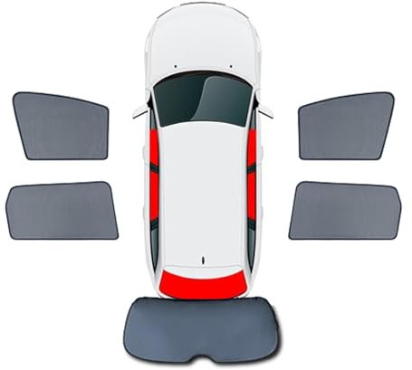 Parasol Ventana Coche para Audi A4 B7 Avant 2006-2009, Protección UV Parasol Coche Delantero Trasero Parasol Ventana Lateral Visera Cortina Sombrilla De Coche,5pcs Wholecar