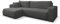 VENASI MÖBEL Ecksofa mit Schlaffunktion und Bettkasten Schlafsofa Boucle Cloud (Grau)