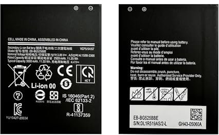 Vvuilsty EB-BG525BBE Batterie de rechange, rechargeable, 0 cycle, pour Xcover 5 G525F G525S, avec kit d'outils de réparation