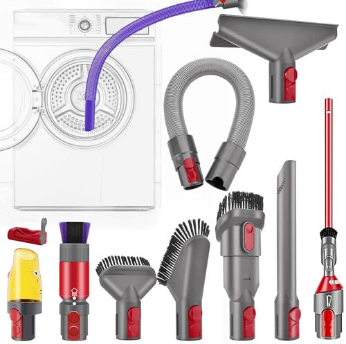 Italdos Kit Accessori compatibile per Dyson V7 V8 V10 V11 V15 - Tubo Flessibile Estendibile e Spazzole Bocchette Multiuso