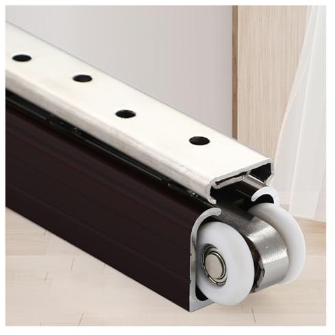Kit de porte coulissante invisible personnalisable, système de porte de poche caché pour usage intérieur, montage mural au plafond, solution de dérivation à deux volets