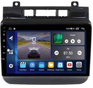 Radio multimedia para coche Android 14 de 9 pulgadas para Volkswagen Touareg FL 2010-2018,pantalla táctil 2 DIN con Bluetooth,CarPlay,GPS,wifi,control por voz y control en el volante (B7 1G+32G)