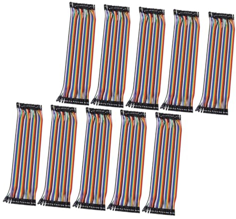 QUMIIRITY 10pcs Line Female to Female Ribbon Wire for Breadboard Jumper Wire Preformed Breadboard Suitable for