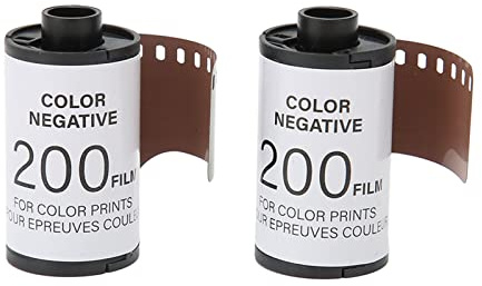 Greensen Pellicule Couleur 35mm ISO 200, 2 Rouleaux, Film Vintage aux Couleurs Saturées et Grain Fin pour Portraits & Photo Créative, Compatible 135