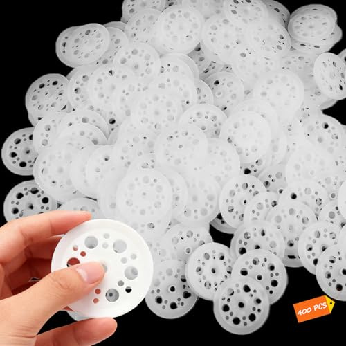 Lot de 400 rondelles en plastique, 46 mm pour plaques de mousse isolantes, disques de support en PP pour isolation de plafond, fixation et support des plaques d'isolation