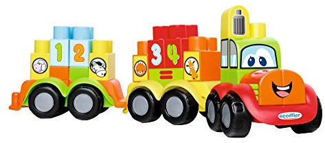 Ecoiffier Abrick – Mein erster Zug – bunter Spielzug mit Bauklötzen, Zahlen, Buchstaben, Tiere, Motorikspielzeug für Kleinkinder und Babys ab 12 Monaten