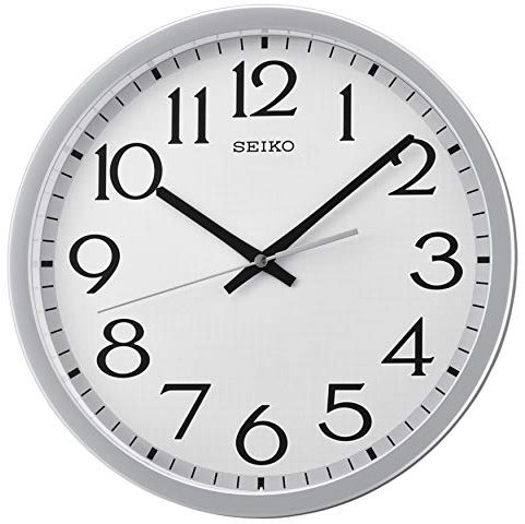 SEIKO 30,5 cm leicht ablesbare Wanduhr mit leiser Sekundenzeiger.