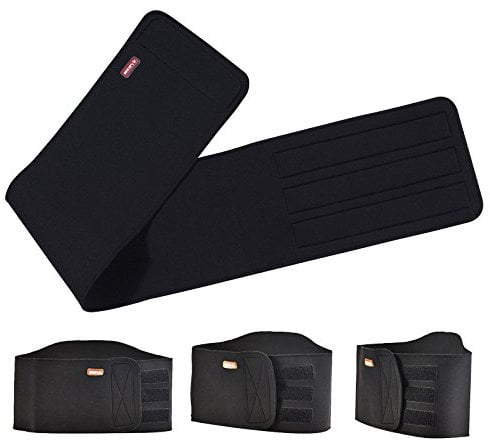 Neopren Nierengurt Motorrad Breit Damen Herren Sommer Winter Wärmer Stütze Klettverschluss Stretch - schwarz - XXL-XXXL-XXXXL-120 cm