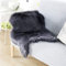 YDFYX Lammfell Schaffell Teppich Kunstfell Dekofell in Super weich Lammfellimitat Teppich Longhair Fell Optik Nachahmung Wolle Bettvorleger Sofa Matte (Schwarz, 60 x 90cm)