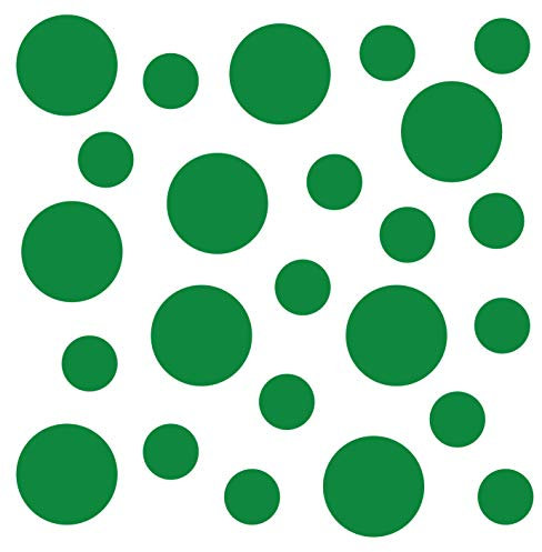 kleb-Drauf | 24 Punkte | Grün - matt | Autoaufkleber Autosticker Decal Aufkleber Sticker | Auto Car Motorrad Fahrrad Roller Bike | Deko Tuning Stickerbomb Styling Wrapping