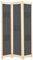 vidaXL Holz Raumteiler 3-TLG. Paravent Trennwand Umkleide Sichtschutz Spanische Wand Raumtrenner Stellwand Grau 120x170x4 cm Stoff Klappbar Platzsparend