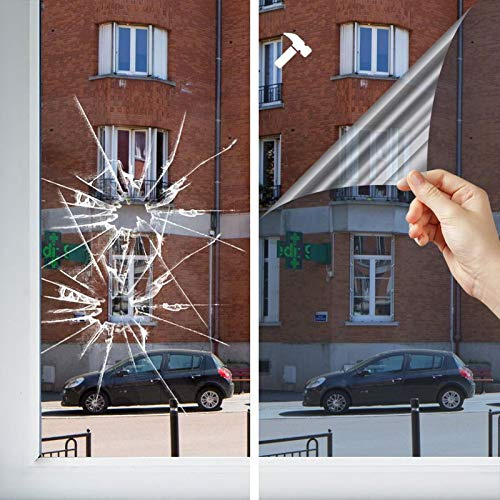 DIMEXACT - Film Anti effraction et Anti Chaleur pour Choc Depuis l'extérieur alu - 125 microns - 152 cm x 2.5 m - en Rouleau