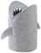 KIKOM Laundry Baskets for Kids, Cute Shark Felt Storage Basket,Soft Blanket Grey Storage Basket Organizer for Clothes, Laundry, Books, Kids Toys, Pets (16 x 26 Large)