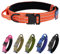 Taktisches Hundehalsband, Militär-Hundehalsband mit reflektierendem Halsband und amerikanischer Flagge, Patch mit Griff, robuste Metallschnalle, 3.8 cm breit, K9-Halsband (orange, reflektierend)