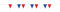 amscan 9913044 RWB GB RWB Plastic Pennant Bunting (6pcs, 5m)