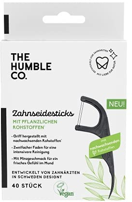 The Humble Co. - Zahnseidesticks, 40 Stück - Pflanzenbasiert