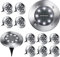 BrizLabs 12 Stück Solar Bodenleuchten für Garten, 8 LEDs Solarleuchten Außenleuchte LED Solar Gartenleuchten Wasserdicht Kaltweiß Solarlampen für Außen Rasen Auffahrt Gehweg Patio Terrasse