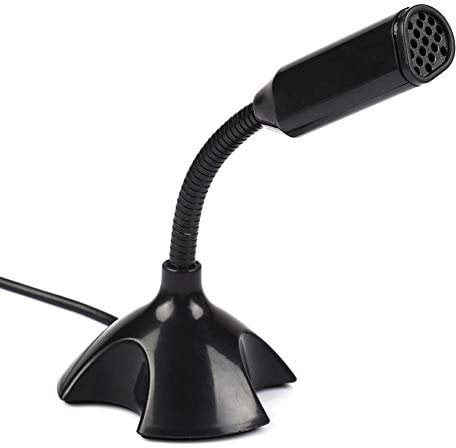 Akozon Micrófono de Condensador, Mini USB 2.0 Micrófono Flexible Profesional Red Soporte de Escritorio Micrófono para PC Laptop KTV Chat Web Videoconferencia Canto Escritorio Flexible