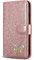 MHtech Case For Apple iPhone 11 PRO, Phone Case Shiny Leather Bling Glitter Book Flip Stand Card Wallet Protective Cover For iPhone 11 PRO Phone (Rose Gold)