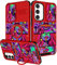 Funermei 2-in-1-Schutzhülle für Samsung Galaxy S23 für Damen, niedliche Mädchen-Abdeckung, rote Lippen, Kawaii-Ästhetik, cooles Y2K-Teenager-Design, mit Kamera-Abdeckung und Ring-Ständer, für Samsung