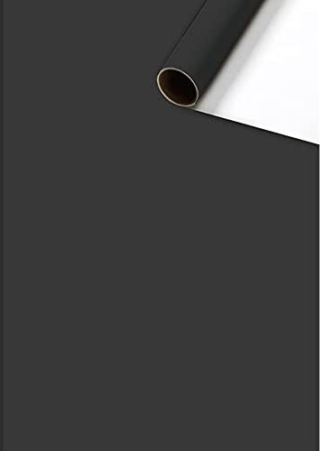 Geschenkpapier Schwarz 1 Rolle 70 x 200 cm Uni Plain Stewo Made in der Schweiz