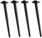 Lot de 4 Pieds de Meubles Obliques en Métal,Pieds de Table Obliques,Pieds de Meubles de Cône,Pieds de Meuble de Remplacement pour Armoires Canapés Chaise Commode,Noir (50cm/19.7in)